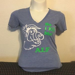 Custom ALF v neck tee small
